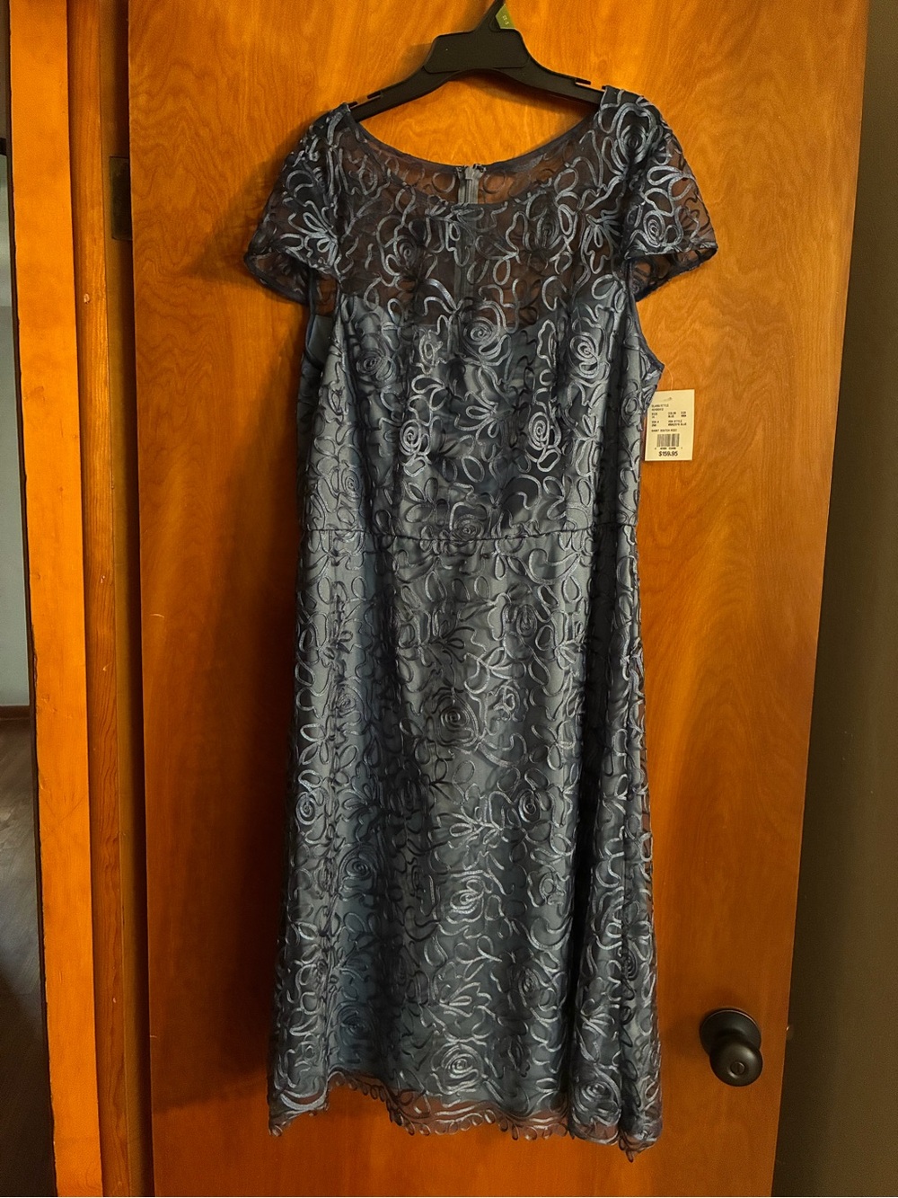Elegant Blue Lace Women’s Dress